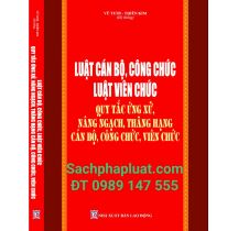 Luật Cán bộ, công chức Luật Viên chức Quy tắc ứng xử, nâng ngạch, thăng hạng cán bộ, công chức, viên chức