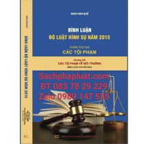 Bình luận Bộ luật Hình sự năm 2015 Phần thứ hai Các tội phạm về môi trường